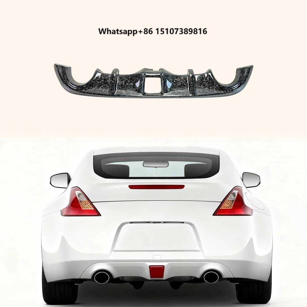 For 370Z Z34 09-20 Forged Carbon Fiber Rear Bumper Diffuser Lip Splitter