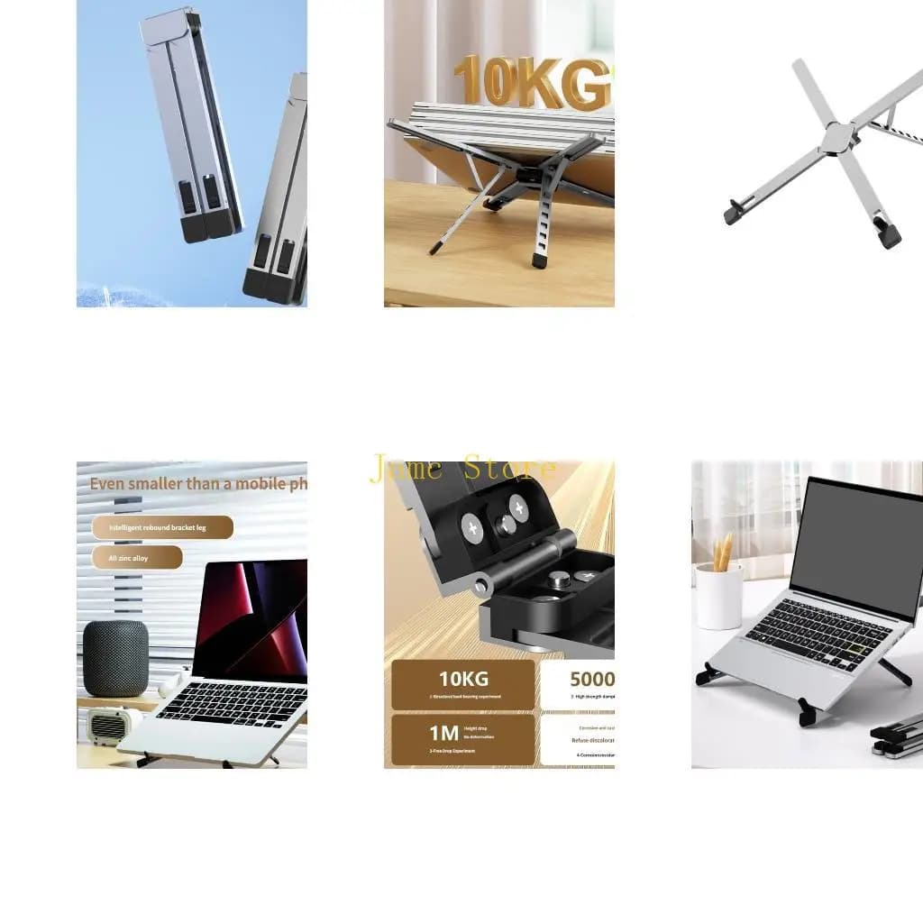 LX0B Ergonomic Laptop Stand With 6 Height Setting For Optimals Viewing And Airflows for Most Notebook Up To 17.3Inch