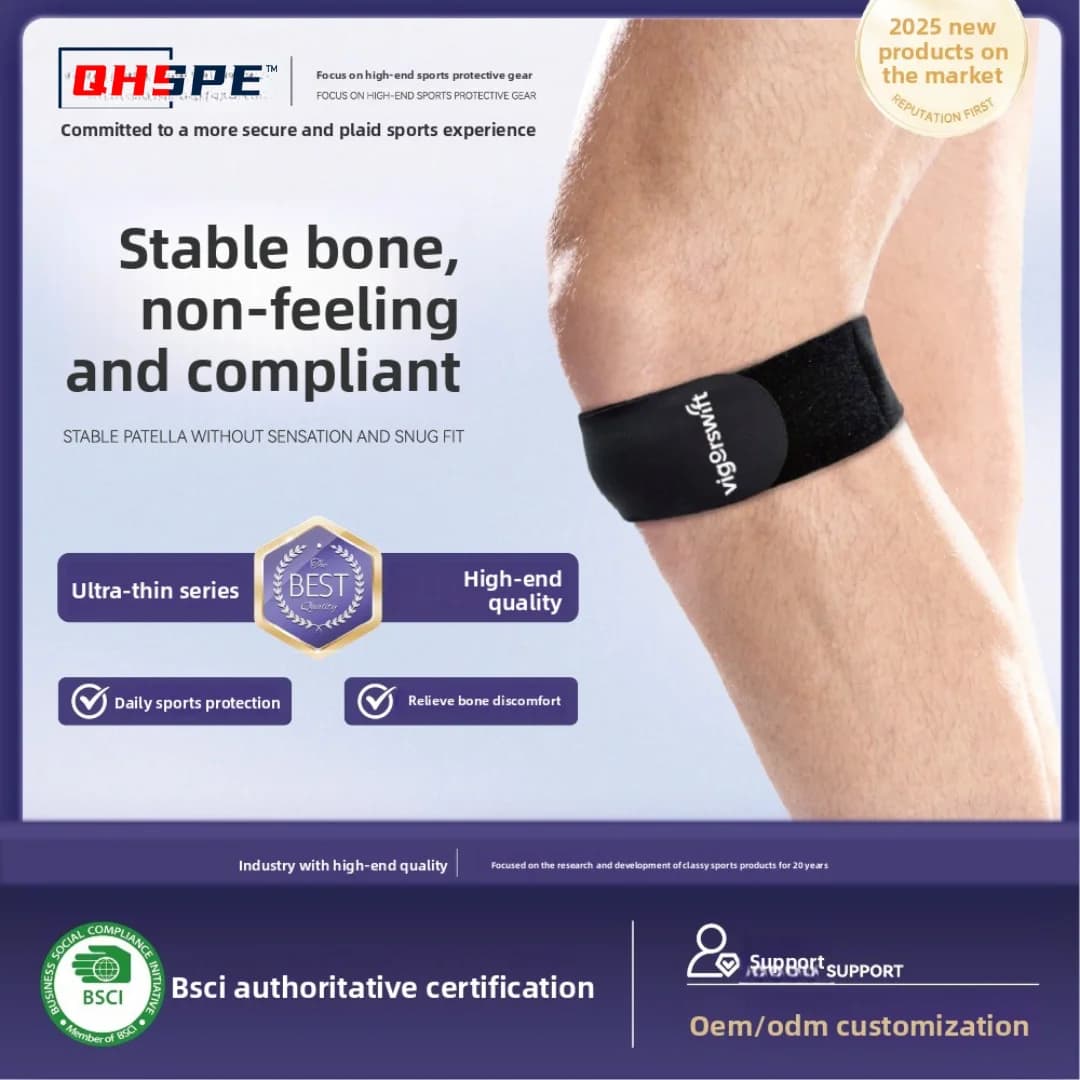 Cintura rotulea professionale in silicone Assorbimento degli urti Ginocchiere da tennis per saltare pressurizzate traspiranti regolabili per uomo e donna