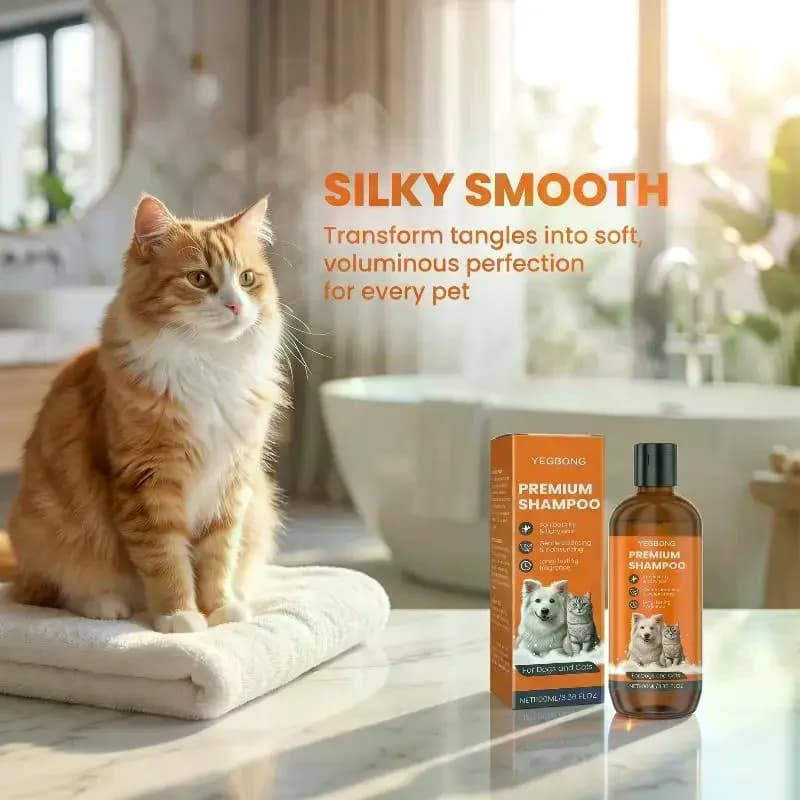 Shampoo per animali Yegbong, formula delicata, deterge il pelo, elimina gli odori, rende il pelo morbido e liscio, shampoo per la toelettatura di cani e gatti