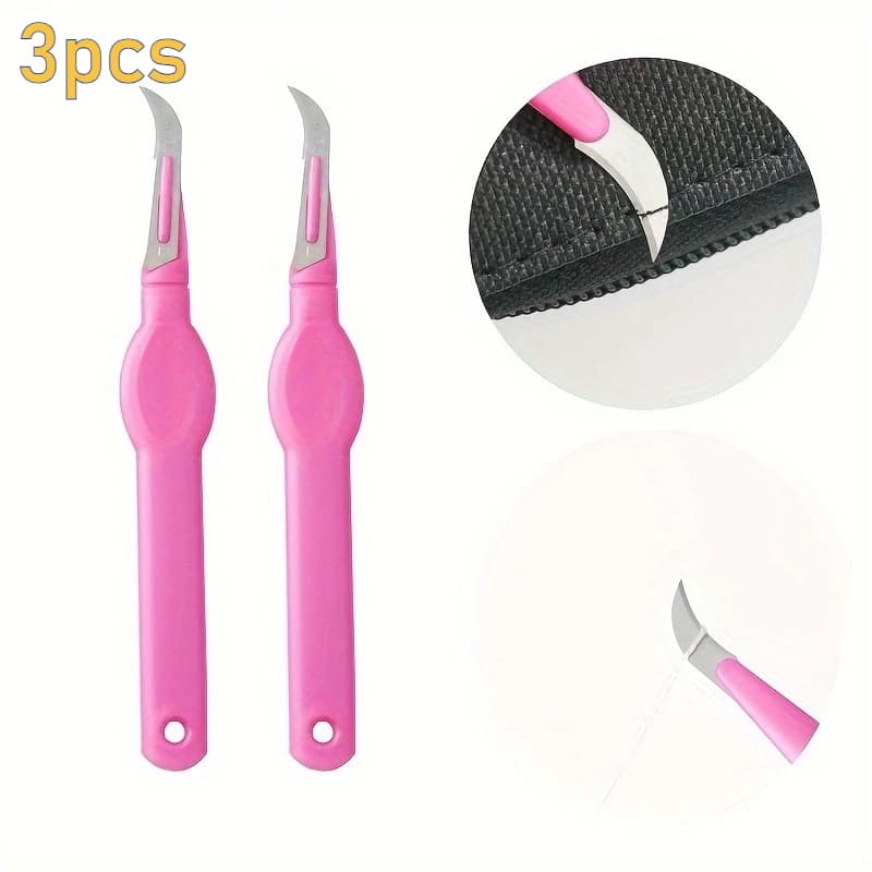 3pcs sewing thread remover, purple plastic handle thread remover, thread remover, thread remover, thread remove