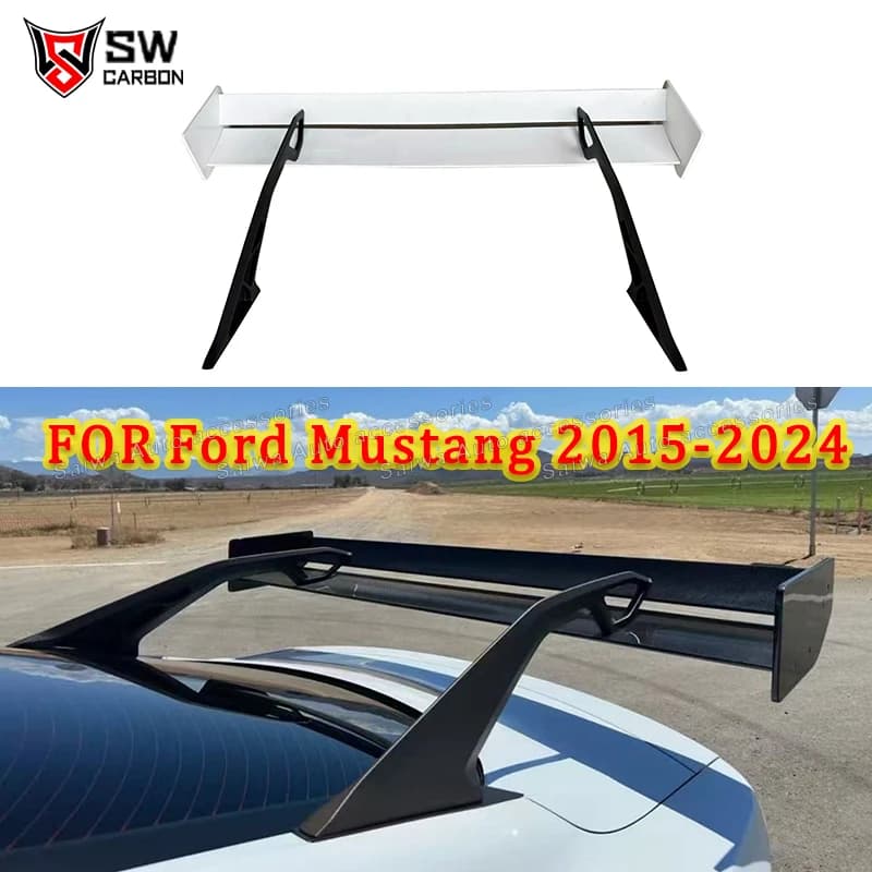 Gtd Stile In Fibra di Carbonio GT Ala Posteriore Per Ford Mustang 2015-2024 Ala Alta Baule Posteriore Spoiler Ala Boot Lip Splitter Car Body Kit