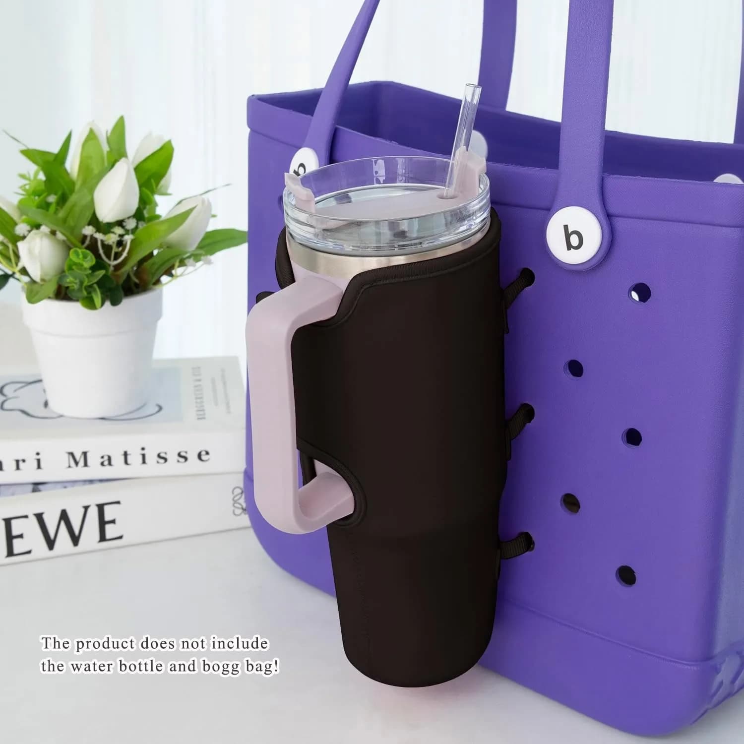 dIY portable 2 color cup bottle water bottle set box storage organizer bag for 40 OZ on beach bag suitable for bogg bag accessories