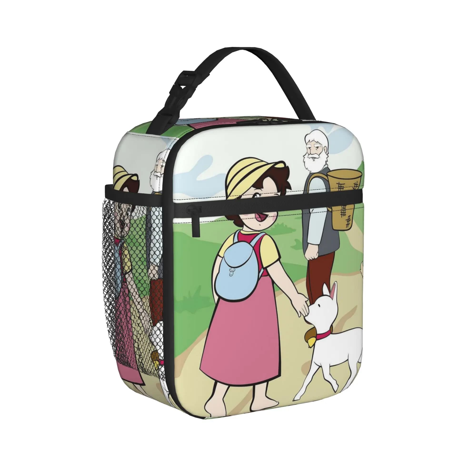 Alps No Shoujo Heidi Grandpa Insulated Lunch Bag Leakproof Amine Meal Container Cooler Bag Lunch Box Tote Food Handbags