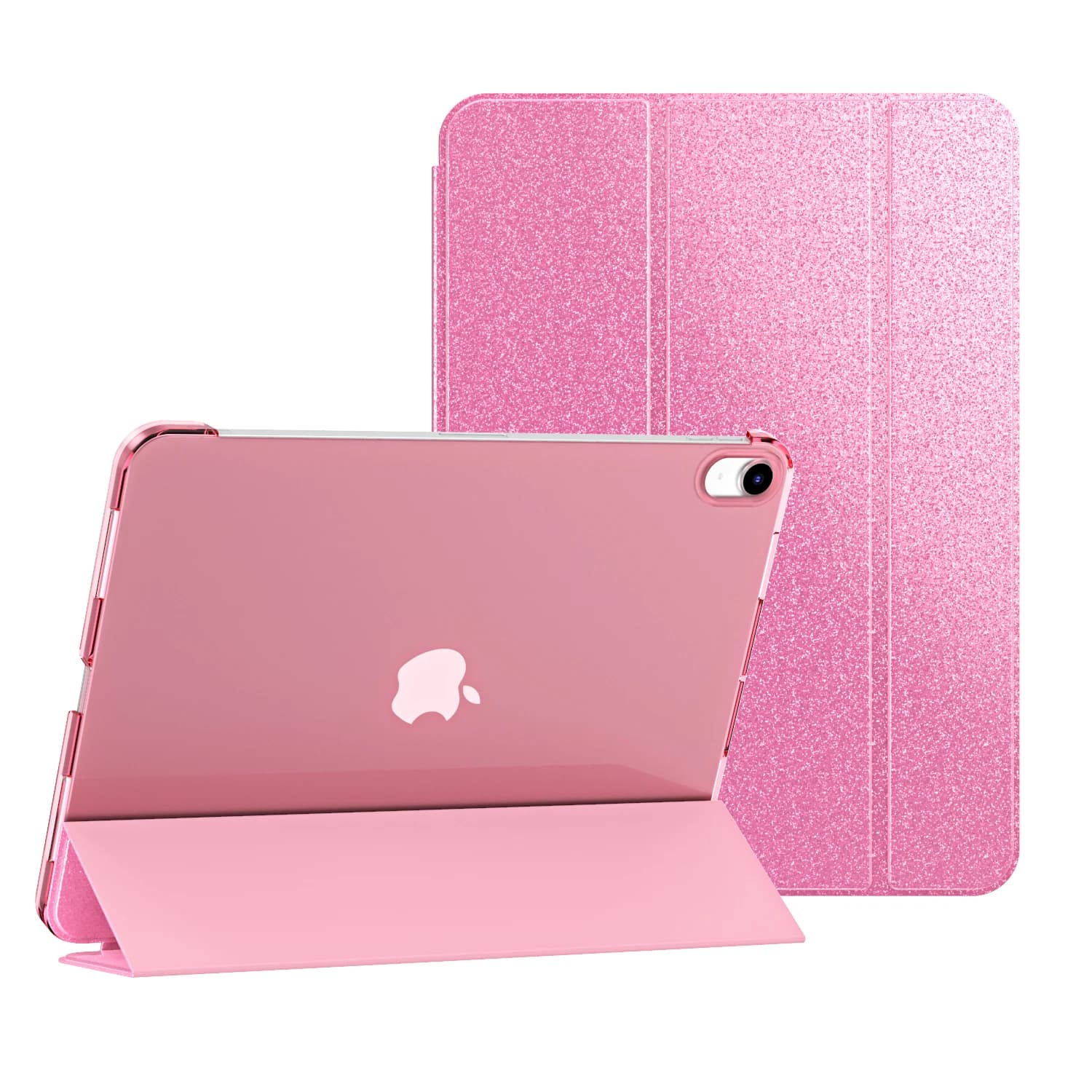 Custodia Smart Cover con Cerniera per iPad (A16) 11a Generazione 2025 / iPad 10a Generazione 10.9 2022, Sottile, Trasparente, in PC Rigido