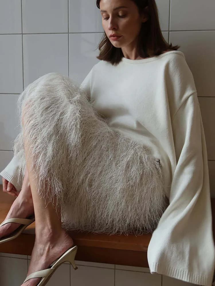 Fall Winter Women Sweater Sexy Backless Knitted Long Sleeve Pullovers Elegant Chic Loose-fit Lady Casual Sweater Winter Knitwear