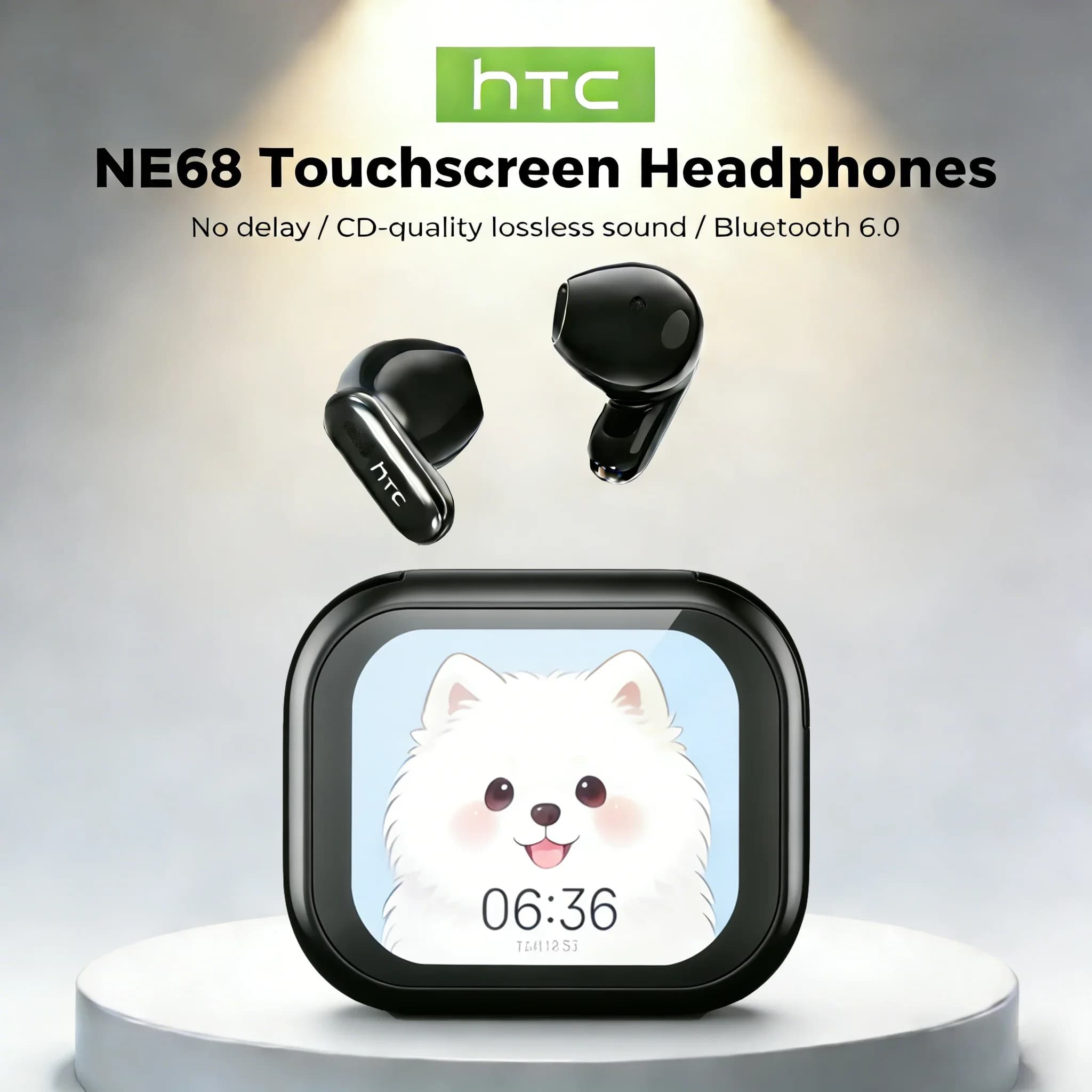 HTC NE68 Touchscreen LED TWS in-Ear Wireless Headphones Long-Term AI Translator with Microphone