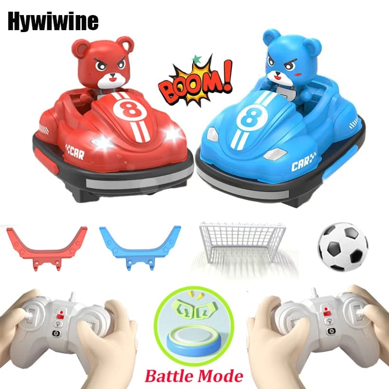 Auto RC da battaglia paraurti 2.4G con musica a LED espulsione giocattoli di peluche gioco di corse competitivo genitore-figlio per ragazzi bambini giocattoli da esterno