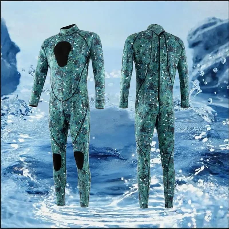 Muta Subacquea Integrale in Neoprene da 3mm per Adulti, Camouflage, per Mantenere il Calore durante Pesca Subacquea, Immersioni, Surf, Snorkeling e Kayak
