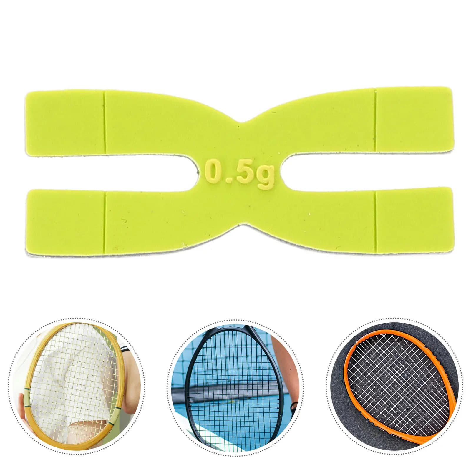 Strisce di Peso per Racchette da Tennis a Forma di H in Silicone 0,5g, Nastro per Regolazione del Peso della Testa della Racchetta per Allenamento Sportivo di Tennis e Badminton