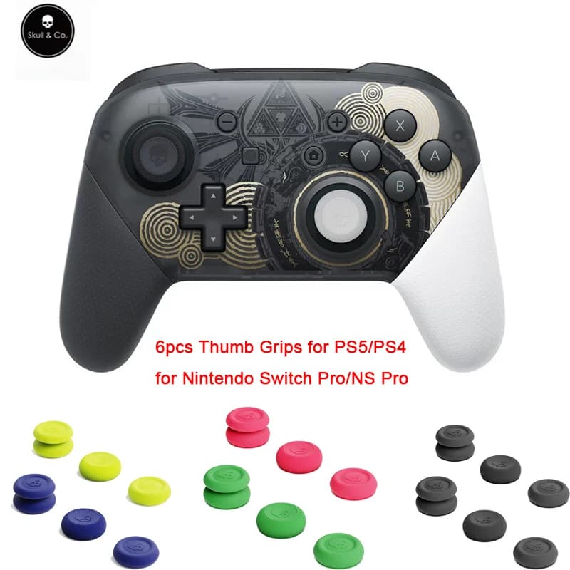 Skull & Co. Set di Copri Joystick FPS per Nintendo Switch NS Pro PS5/PS4, Accessori per Controller, Copri Joystick Protettivi per Giochi