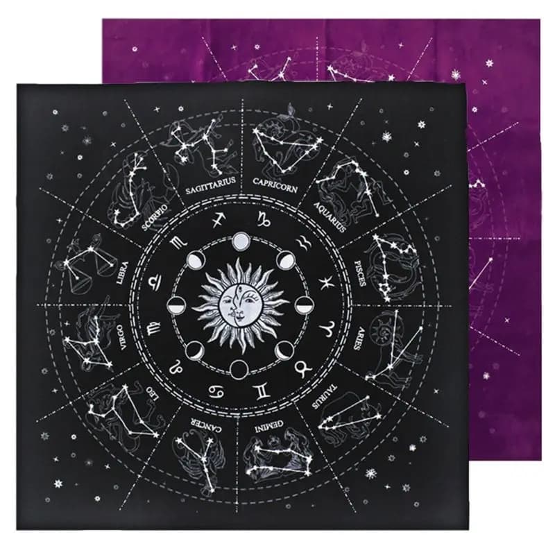 49x49 Tarocchi Tovaglia Flanella Geometrica Divinazione Altare Panno Giochi da tavolo per Card Pad Rune Supp
