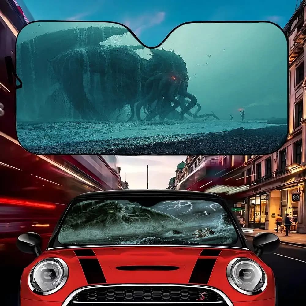 Parasole per Auto Cthulhu Protezione Anti-UV per Parabrezza Anteriore e Posteriore Copertura Visiera Accessori