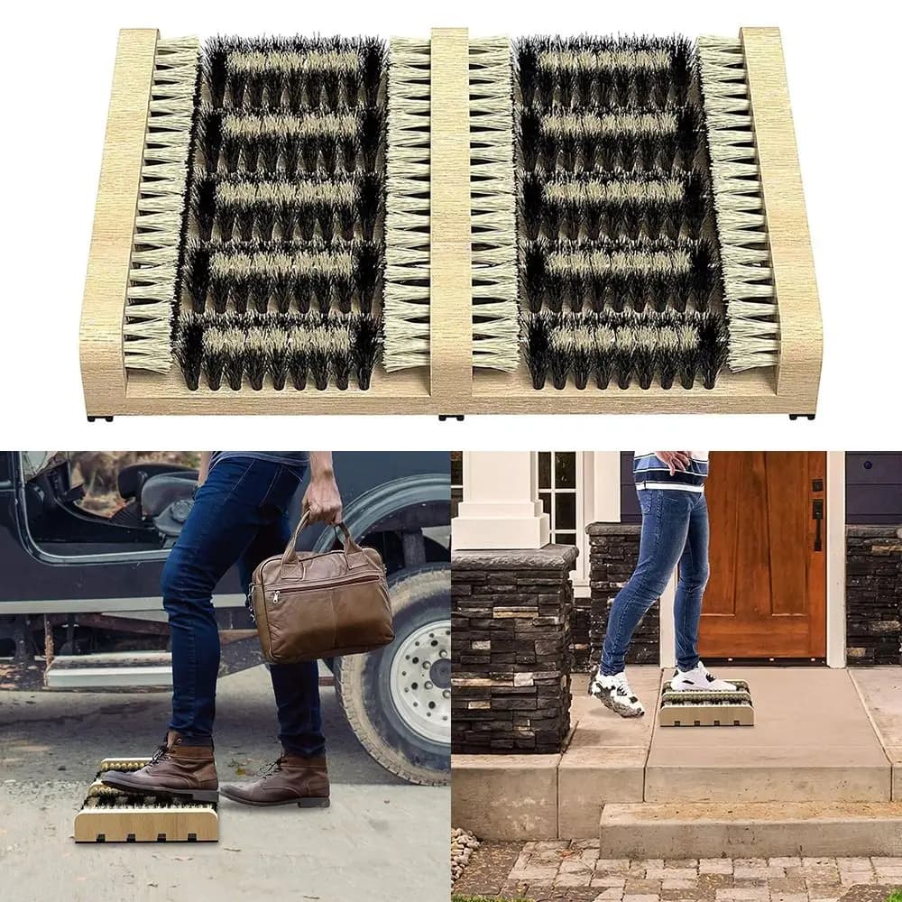 Outdoor shoe cleaning brush for all seasons Nylon bristles for easy to clean snow removal shoes Durable Portable