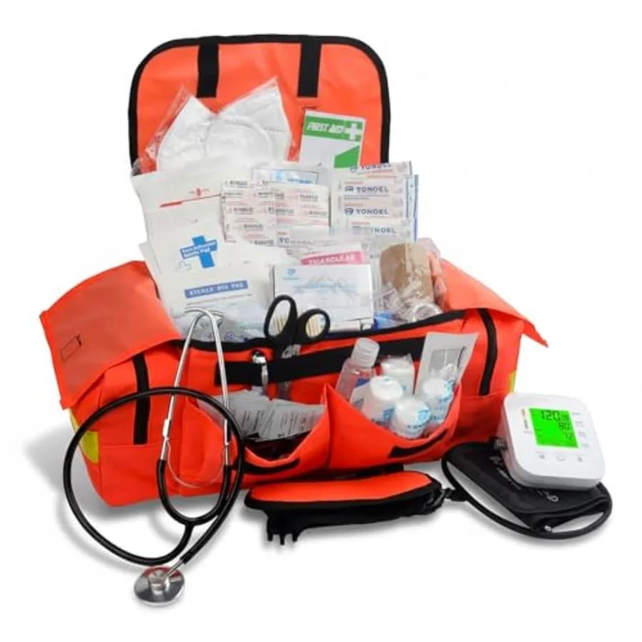 Kit di Pronto Soccorso EMT 1st da 362 Pezzi con 40 Articoli Unici, Guida al Primo Soccorso, Grande Kit di Pronto Soccorso per Auto e Viaggi