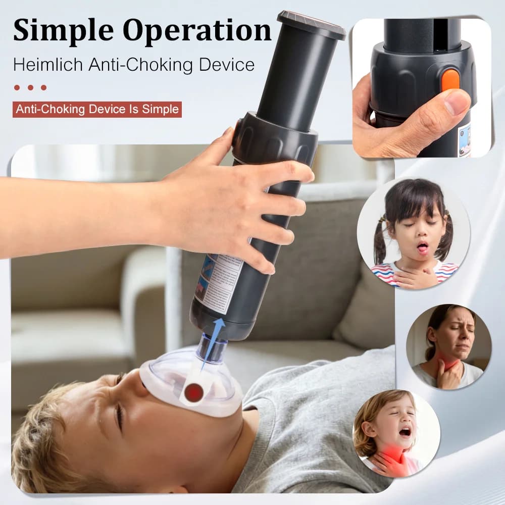 Auto First Aid Choking Rescue Device Travel Home CPR Choking Emergency Device Adult Children Portable Asphyxia Rescue Machine