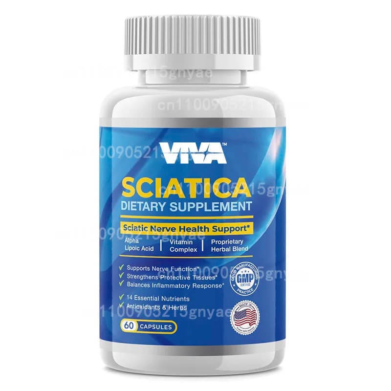 Nervo Sciatico Health Supplements - Folic Acid, Curcuma, Glucosamine, Dimethylsolfoxide, Vitamin B Complex