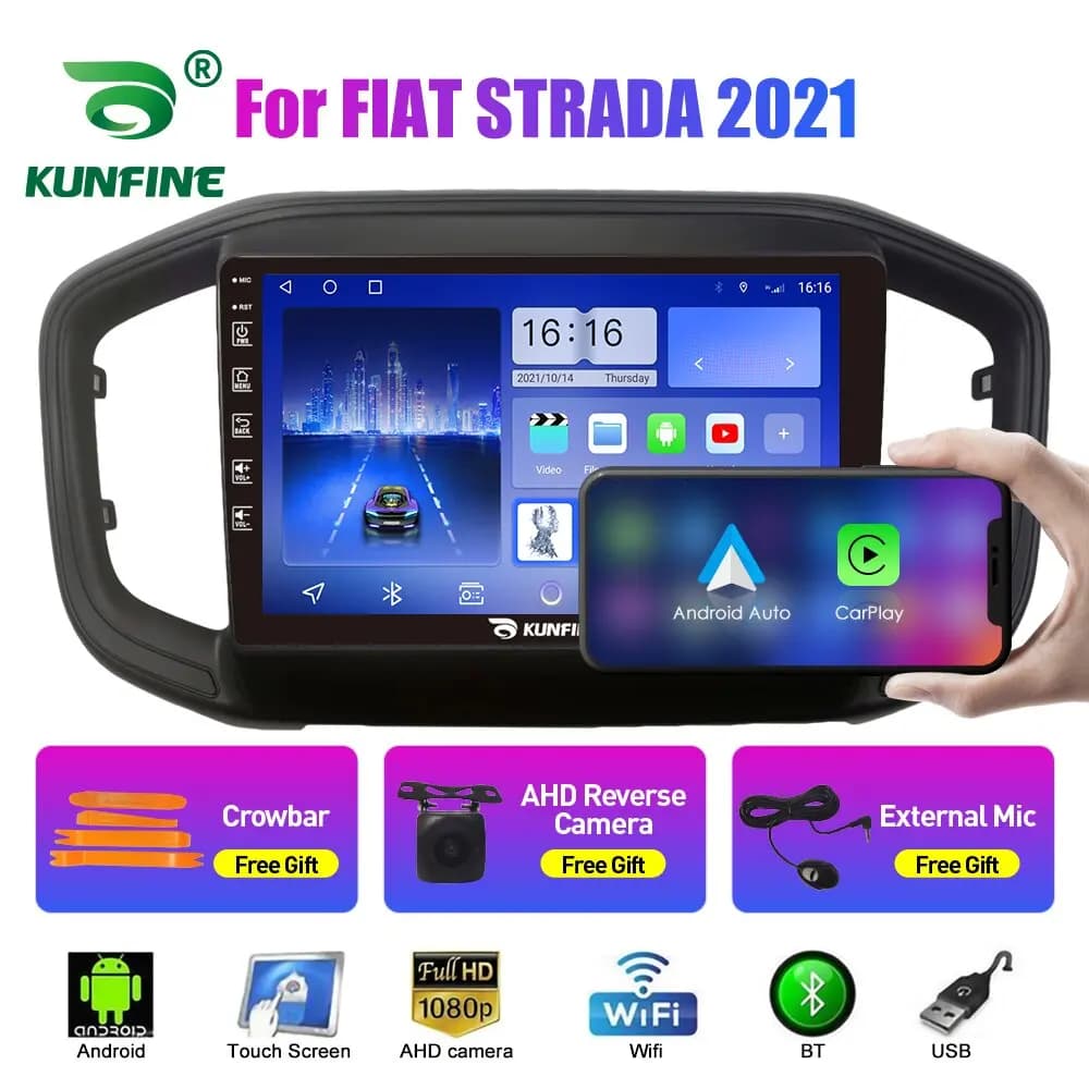 Android Autoradio Lettore Multimediale Per FIAT STRADA 2021 2Din Navigazione GPS Carplay Android Auto Autoradio BT WIFI 4G Stereo