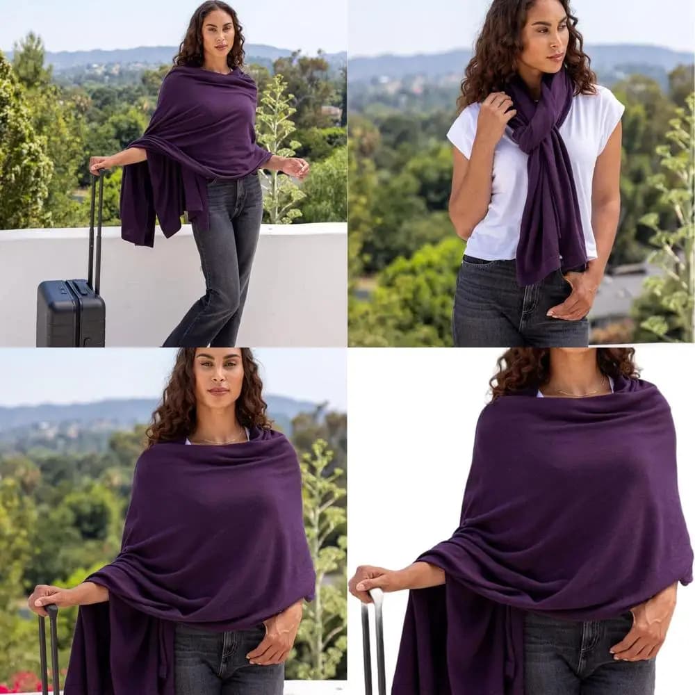 Organic Cotton Scarf, Shawl and Travel Shawl for Women