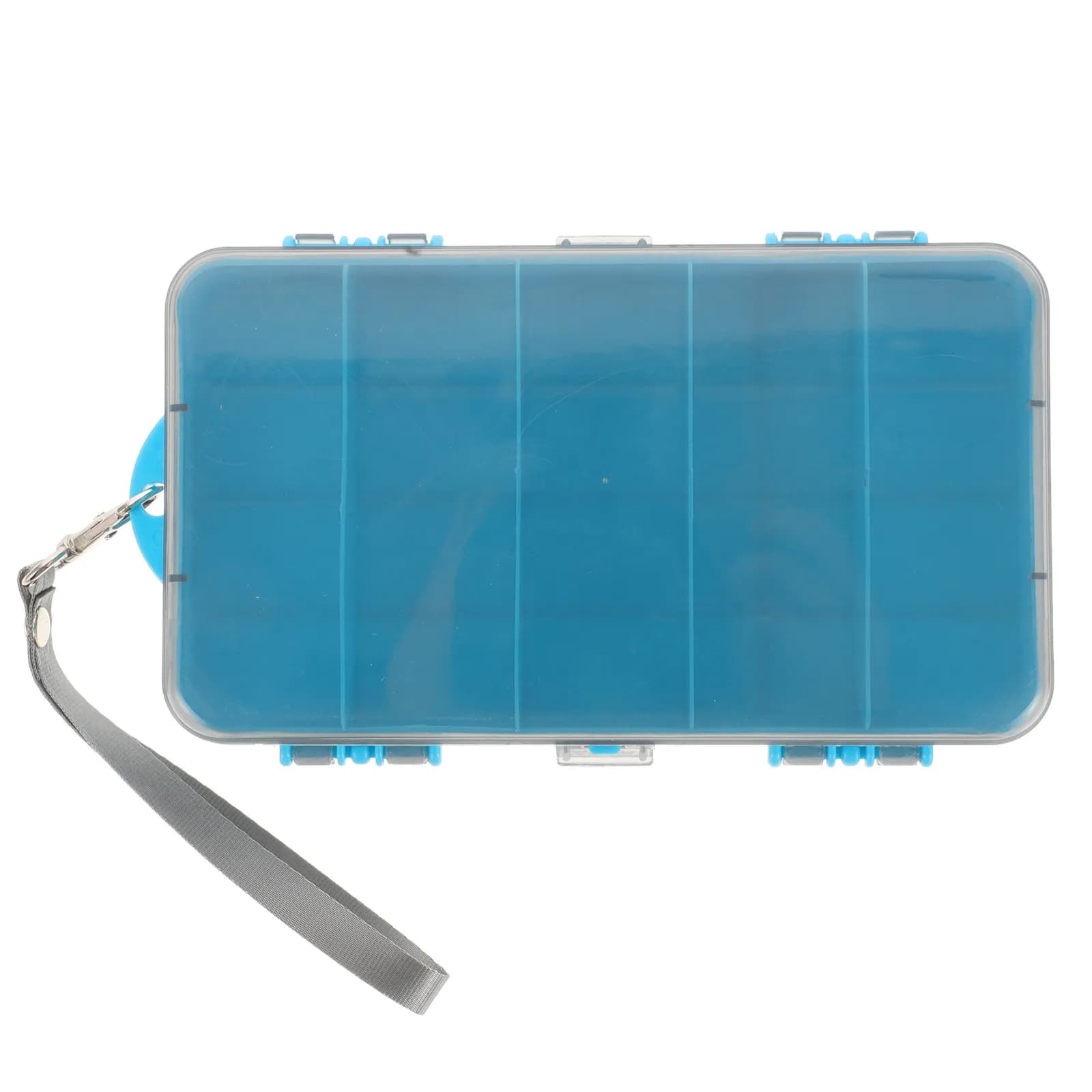Scatola per Esche da Pesca in Plastica Multifunzionale a Doppio Lato con Scomparti Multipli, Organizzatore Impermeabile per Attrezzatura da Pesca, Contenitore Trasparente per Esche