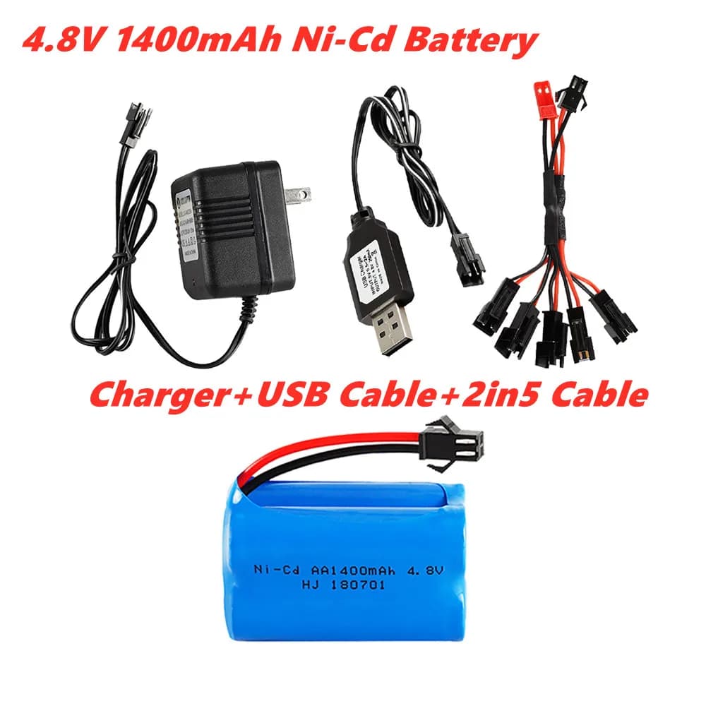 Batteria Ni-Cd da 4,8 V 1400 mAh per giocattoli Rc Auto camion RC Serbatoi Robot Barche Pistole Batteria ricaricabile da 4,8 V Batteria AA da 4 * 1,2 V