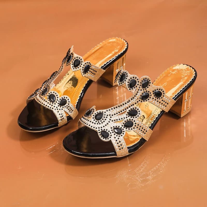 Sandali Donna Designer 2026 Nuovi Estivi con Tacco Basso, Ciabatte Bohemien Open Toe Antiscivolo Scavate per Esterni