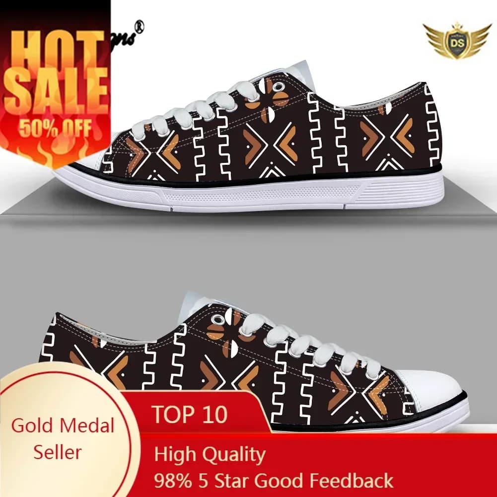 New Outdoor Fashion Casual Canvas antiscivolo Sneaker traspirante resistente all'usura Afro Bogolan Tribe Stampe Appartamenti