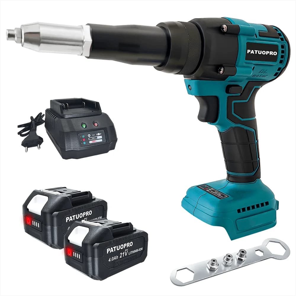 Pistola per rivetti elettrica senza fili senza spazzole 2.4-5.0MM Pistola per dadi per rivetti Inserto per trapano Utensili elettrici per rivettatura automatica per batteria Makita 18V