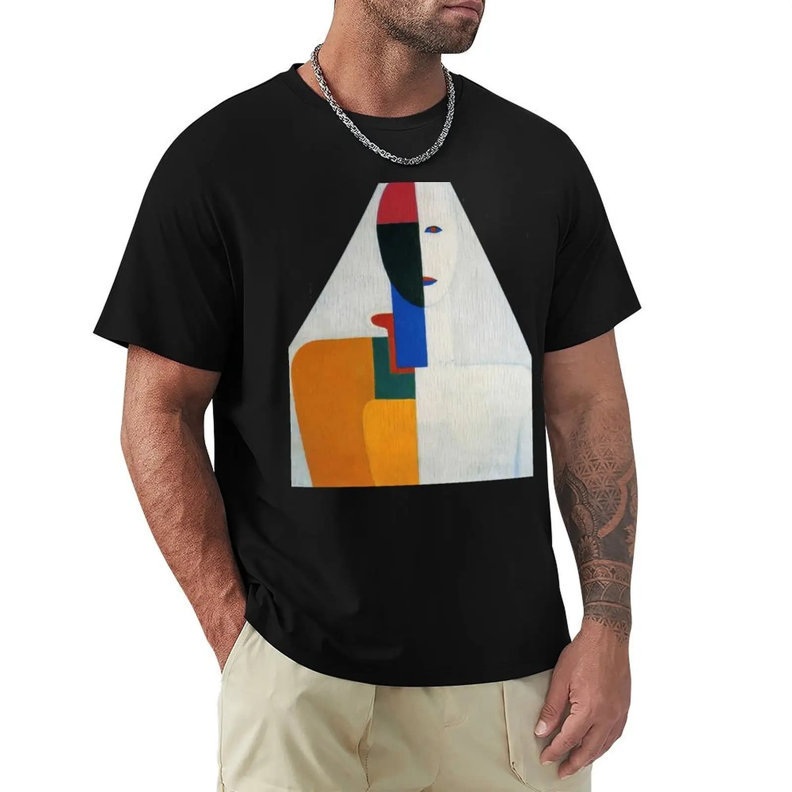 HD- Woman torso, by Kazimir Malevich. 1932 - High Definition T-Shirt Graphic Print Short Sleeve T-Shirt