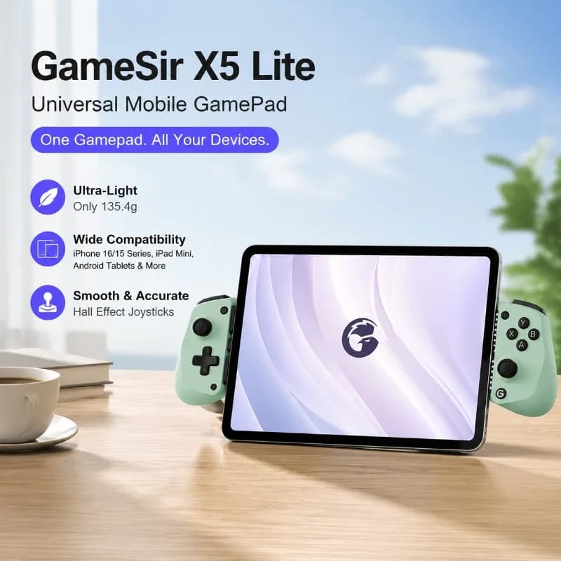 Controller di Gioco Estensibile X5lite, Gamepad Cablato con Connessione Diretta Type-C, Compatibile con Telefoni iOS e Android