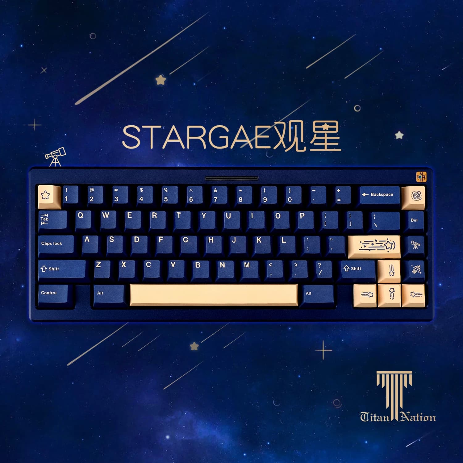 134 tasti GMK Stargazing keycaps Dye Sublimation PBT Keycap Set per tastiera meccanica Cherry Profile compatibile con interruttore MX