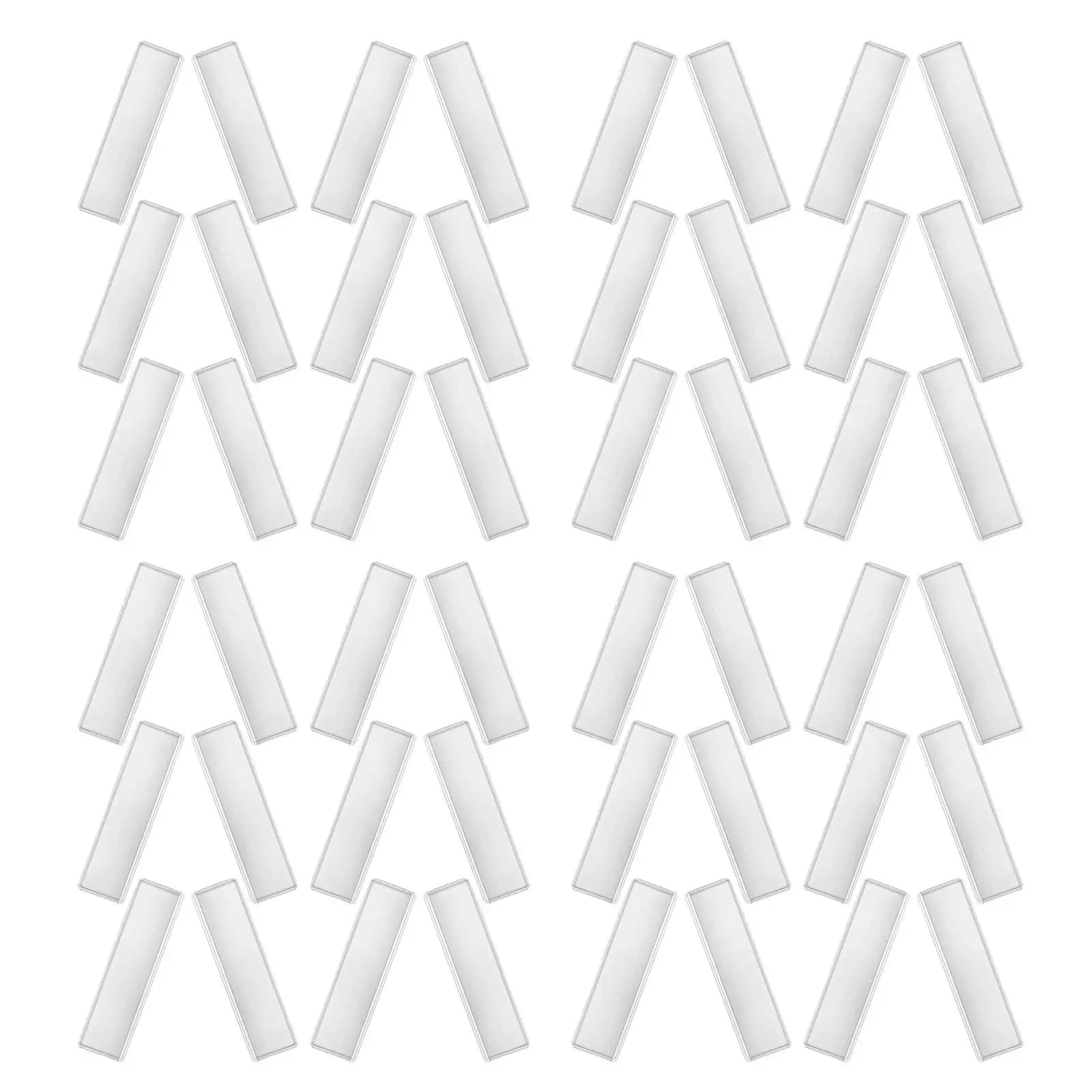 50 Pezzi Portaetichette Trasparenti, Tasche in Plastica Autoadesive per Archiviazione Ufficio, Etichette per Cassetti, Indici per Cartelle