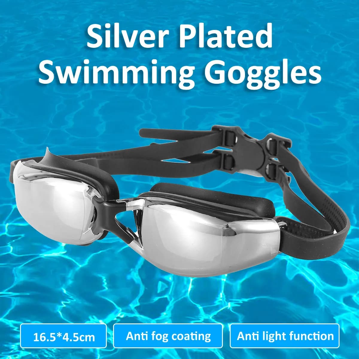 Swimming Goggles UV Protection Swimming Goggles Anti Fog No Leaking Wide View Pool Goggles Long Distance Vision Swim Glasses