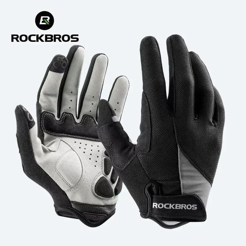 ROCKBROS Bicycle Gloves Breathable cycling gloves with whole fingers Man Woman Spring Screen Touch Sport MTB Long Road Bike Gloves