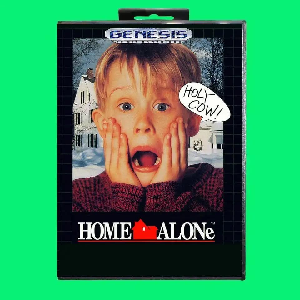 Scheda di gioco MD Home Alone a 16 bit con scatola per cartuccia per console per videogiochi Sega Megadrive Genesis