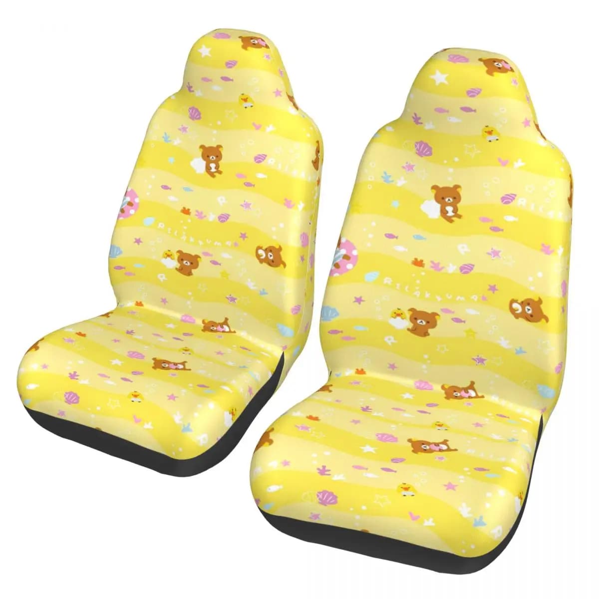 Universal Car Seat Cover with Sympathians Rilakkuma Soul Cards, for All Seasons, in Polyester, for Women and Hunt