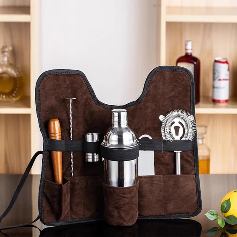 Borsa per attrezzi da bar Kit di attrezzi per barista Set di borse per cocktail shaker Accessori da bar