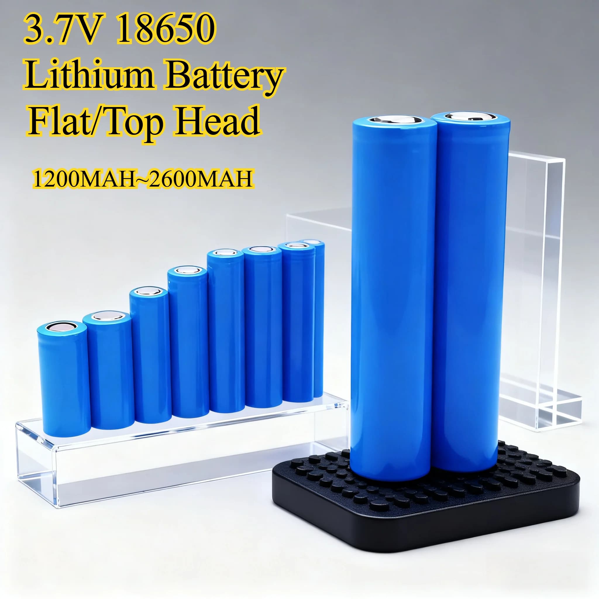 Batteria al litio ricaricabile 2600mAh 3,7 V 18650 Testa piatta/superiore per utensili elettrici per aspirapolvere per auto Sicura con circuito di protezione