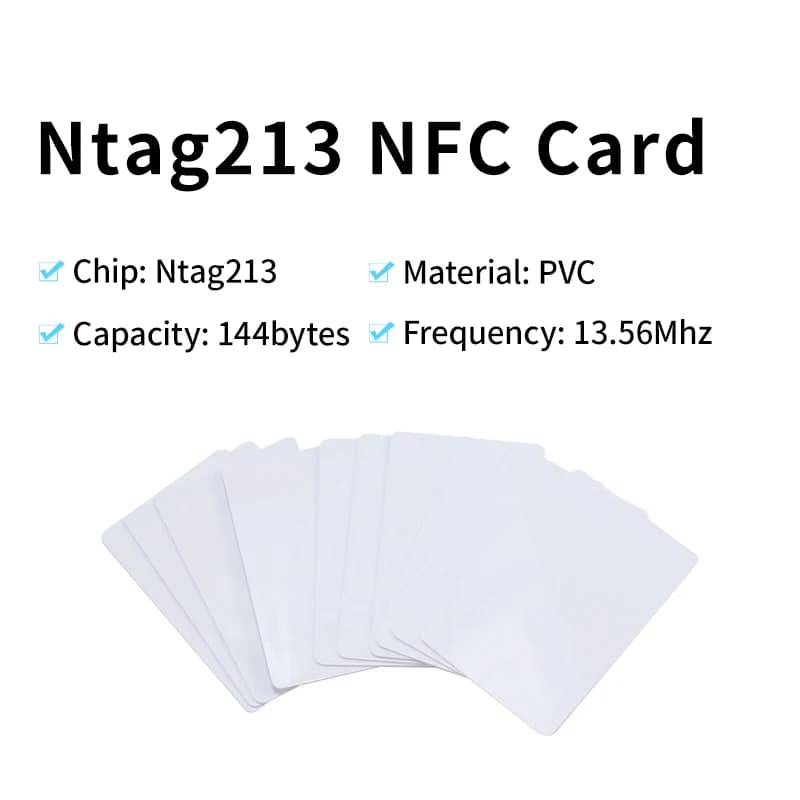 10 pz Ntag 213 carte 13.56Mhz Hotel Card NFC Ntag213 carte vuote NFC Card 144 byte scheda NFC programmabile