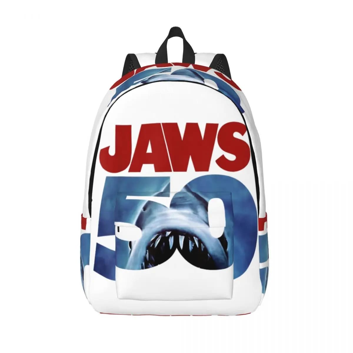 Il grande film White Shark Jaws per adolescenti, studenti, scuola, bookbag, zaino, viaggio universitario medio-alto