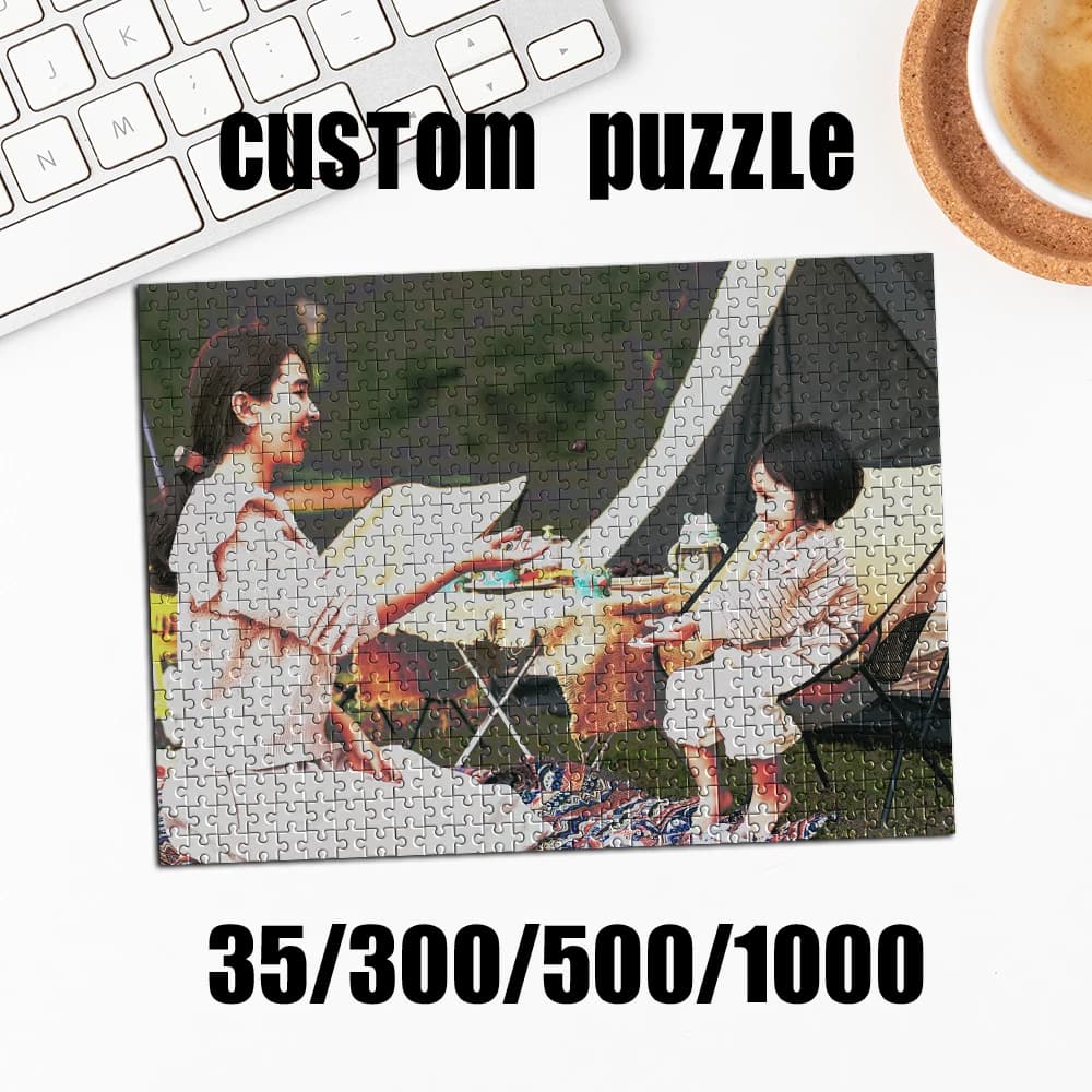 Puzzle personalizzato con foto da 35/300/500/1000 pezzi, foto genitore-figlio personalizzabili per regali di compleanno, matrimonio, San Valentino