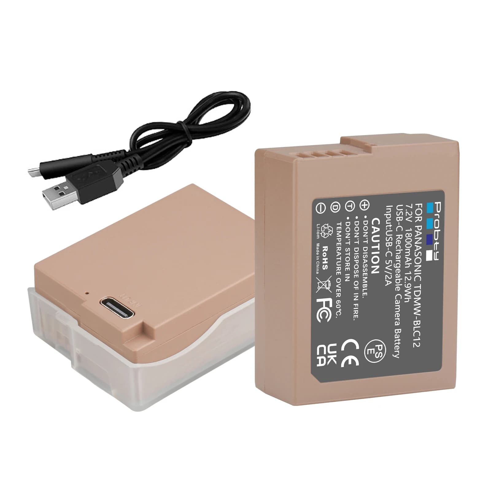 DMW-BLC12 DMW-BLC12E Battery with full decoding with type C input port for Panasonic Lumix DMC-FZ200 DMC-FZ1000 DMC-G5 G6 G7 GX8 DMC-G8
