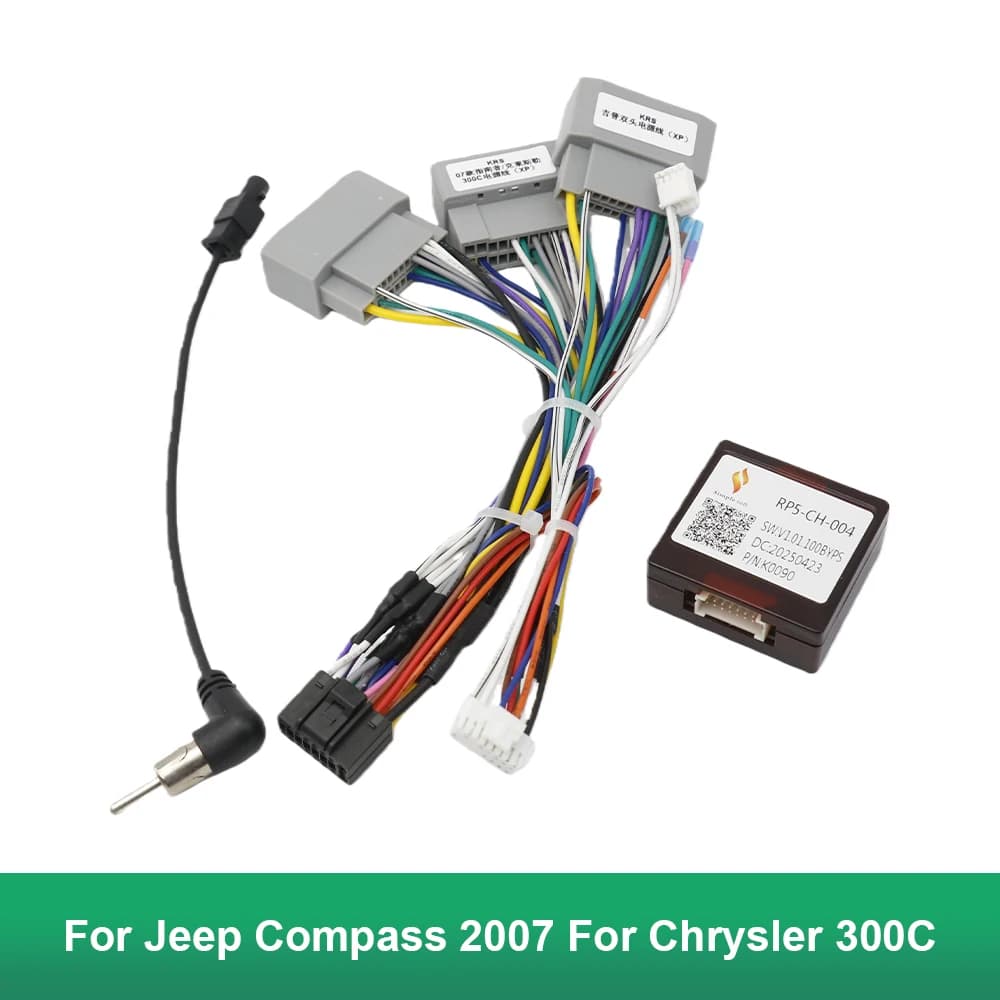 Cavo di alimentazione autoradio per Jeep Compass 2007 per Chrysler 300C Cavo di alimentazione Cablaggio Adattatore XP