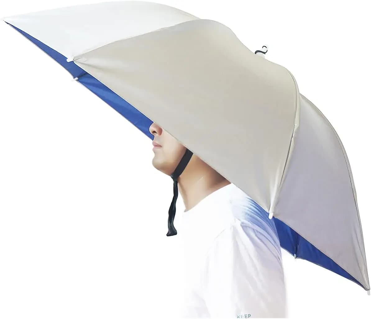 Hands-Free Umbrella Hat 37 inch UV Protection Foldable Cap for Fishing Golf Beach Sunshade