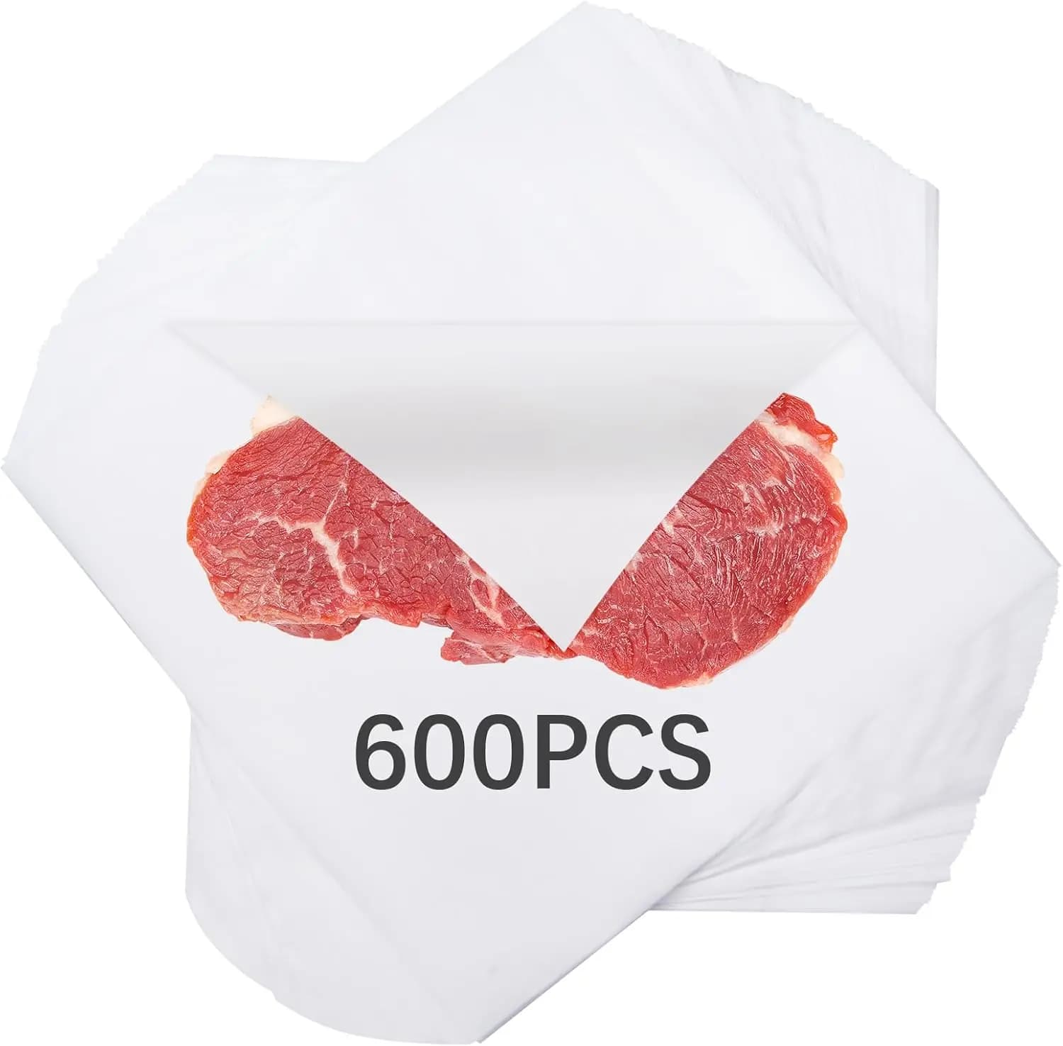600 Fogli di Carta da Macellaio Bianca per Sublimazione Senza Cera, Quadrati, 12 x 12 Pollici, Monouso per Carne