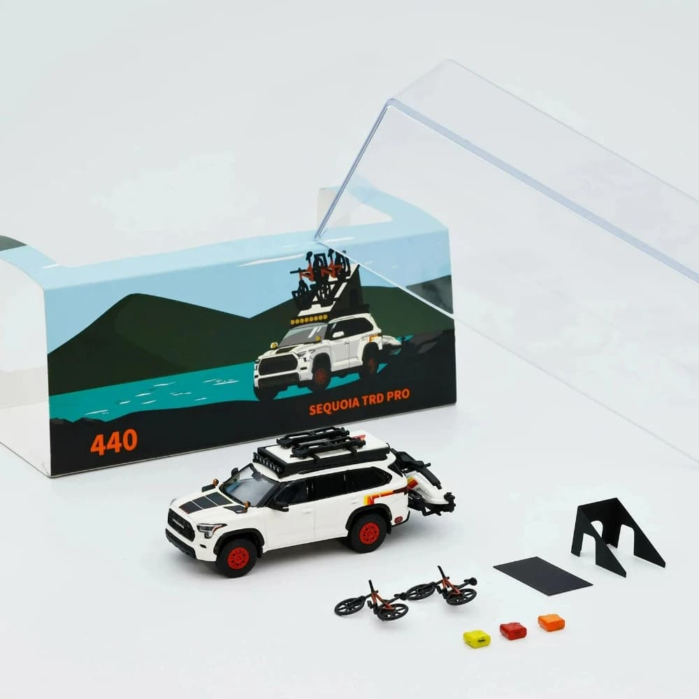Pre-order 1/64 Scale GCD Sequoia TRD PRO LHD Diecast Model Car with Jet Ski & Accessories Limited Collection Toy Vehicle Models