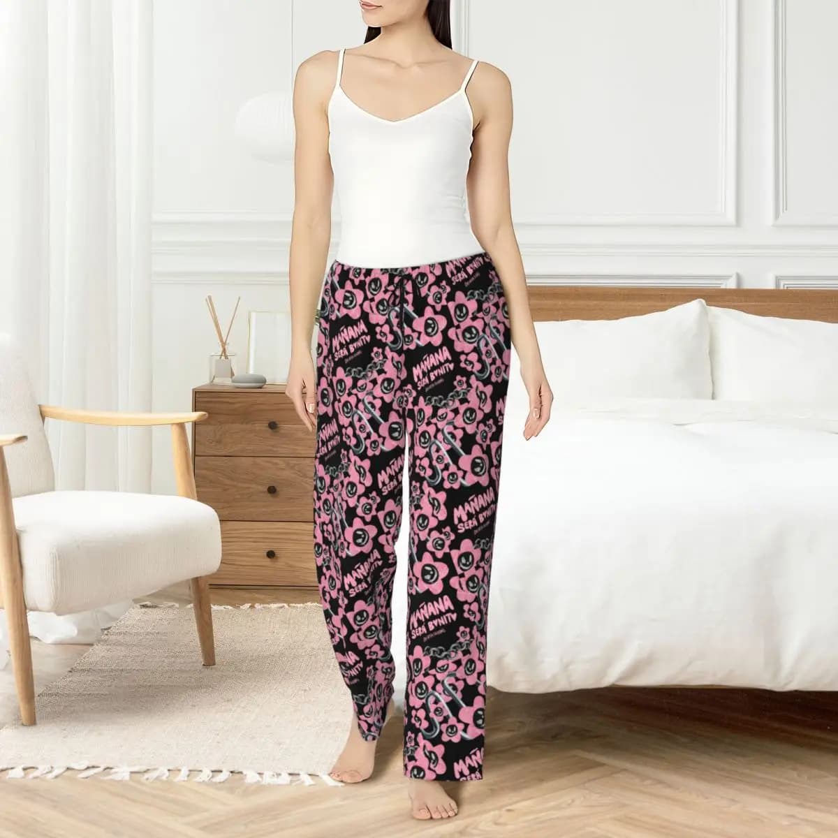 Singer Karol G Personalized pyjamas pants Women's nightwear Elastic waist trousers with pockets