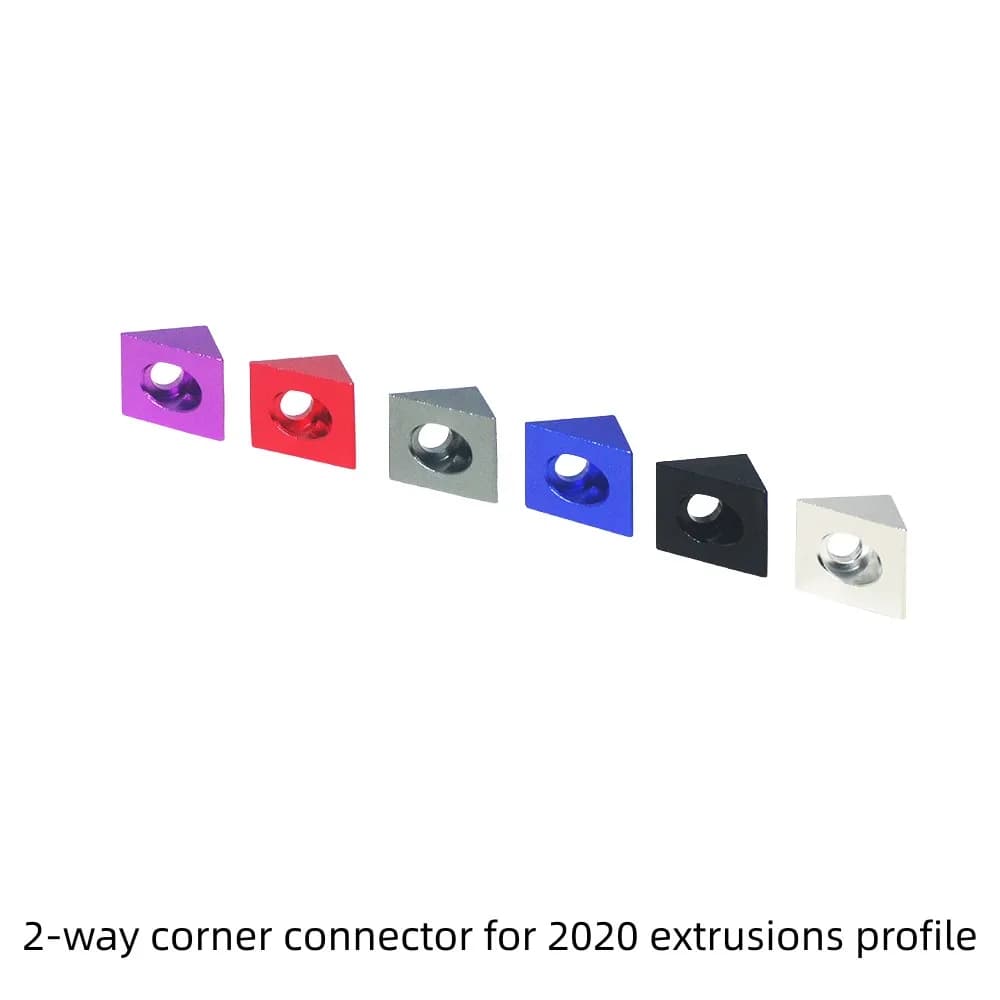 LINK CNC 2020 parti della stampante 3D Raccordi Openbuilds connettore angolare nero pezzo triangolare in alluminio ossidazione dell'esplosione