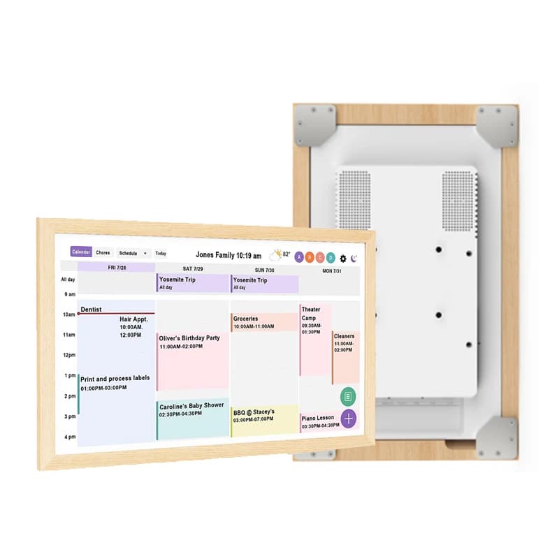 15.6" Wood Digital Photo Frame Android Tablet Pc Touch Screen Rockchip Quad Octa Core Wi-Fi RJ45 POE NFC 4GB Entertainment Sign