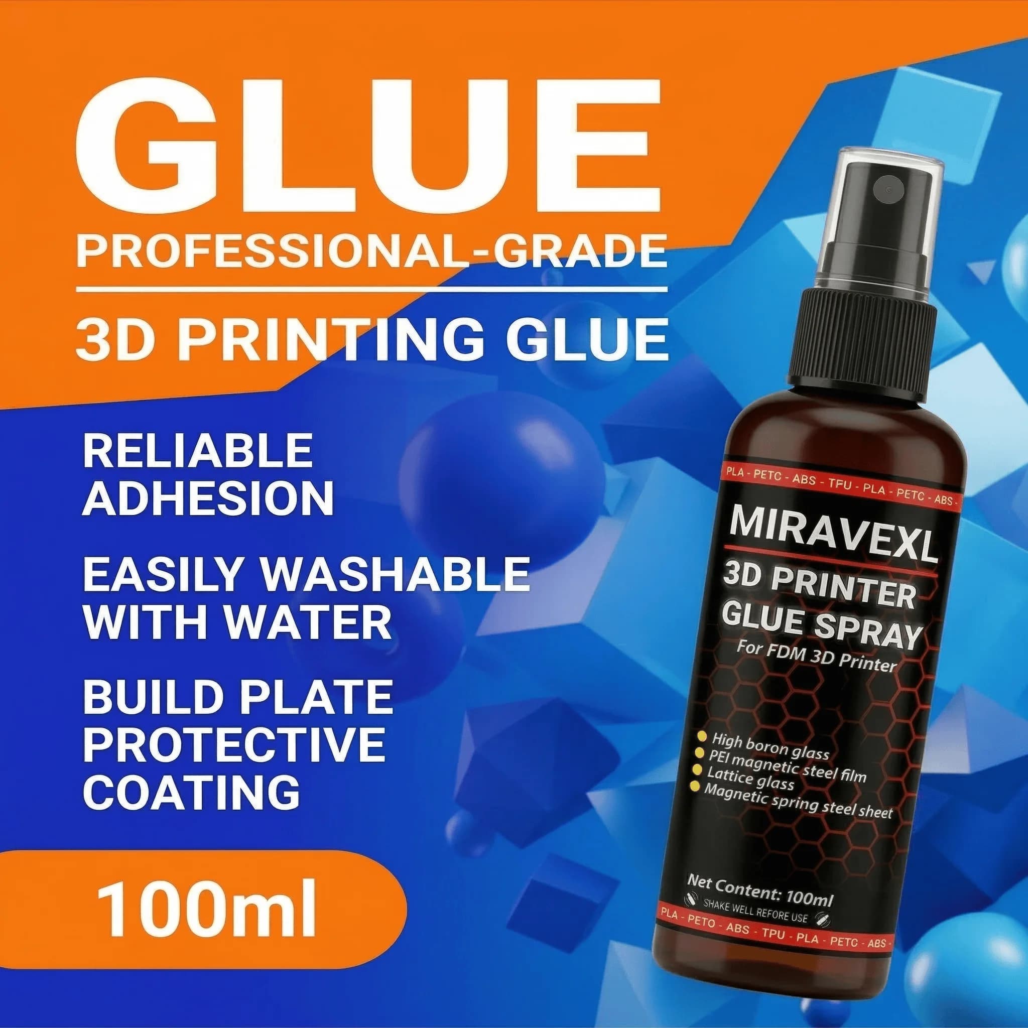 Anti-Deformation Spray Sticker for 3D Printing Platforms, Compatible with PLA, ABS, PETG, TPU, Glass and PEI Plates - Accessories for Printing